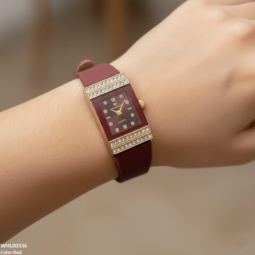 WHL00336 BWS Rectangle Stone Dial  Watch - WHL
