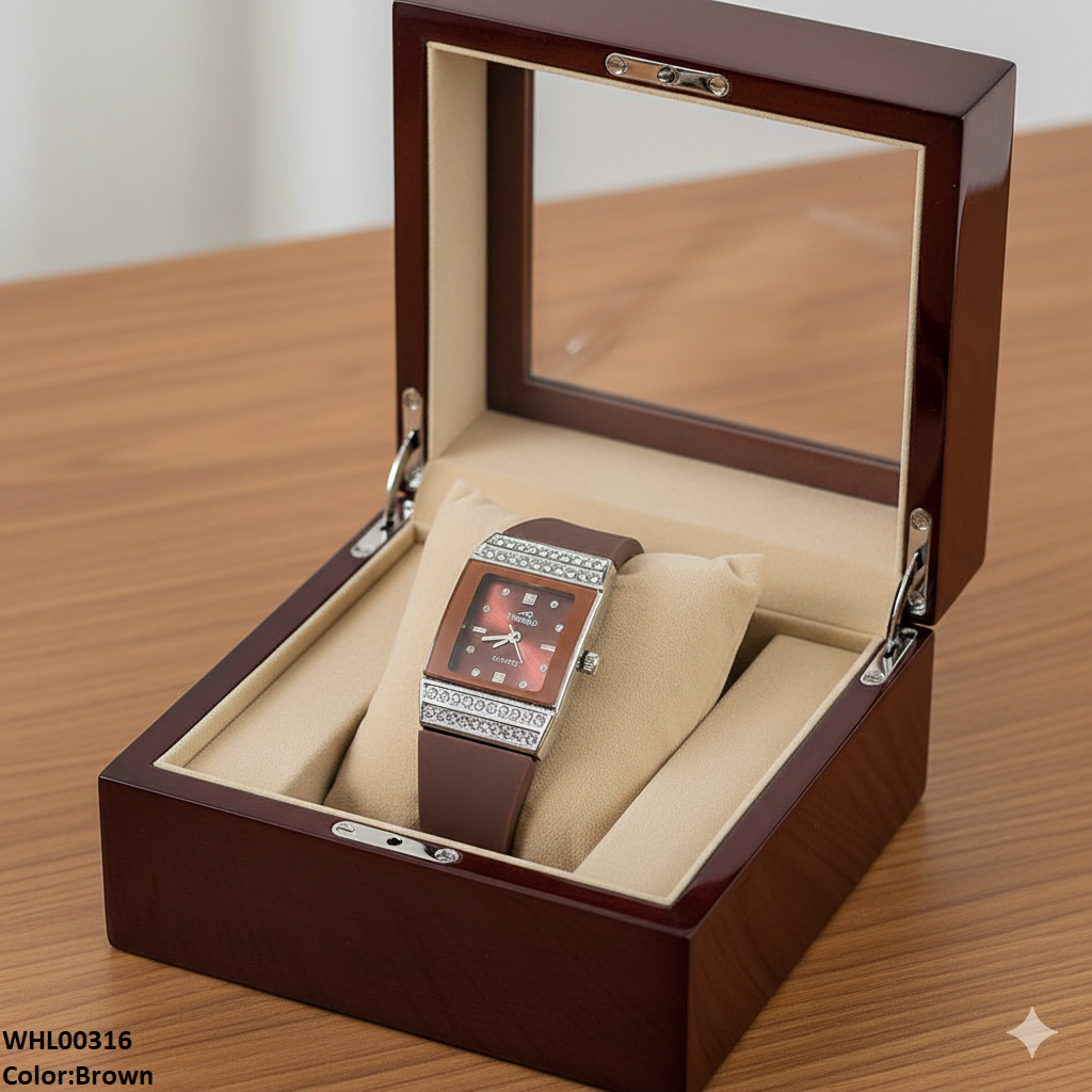 WHL00316 ZWA Square Dial Stone Watch - WHL