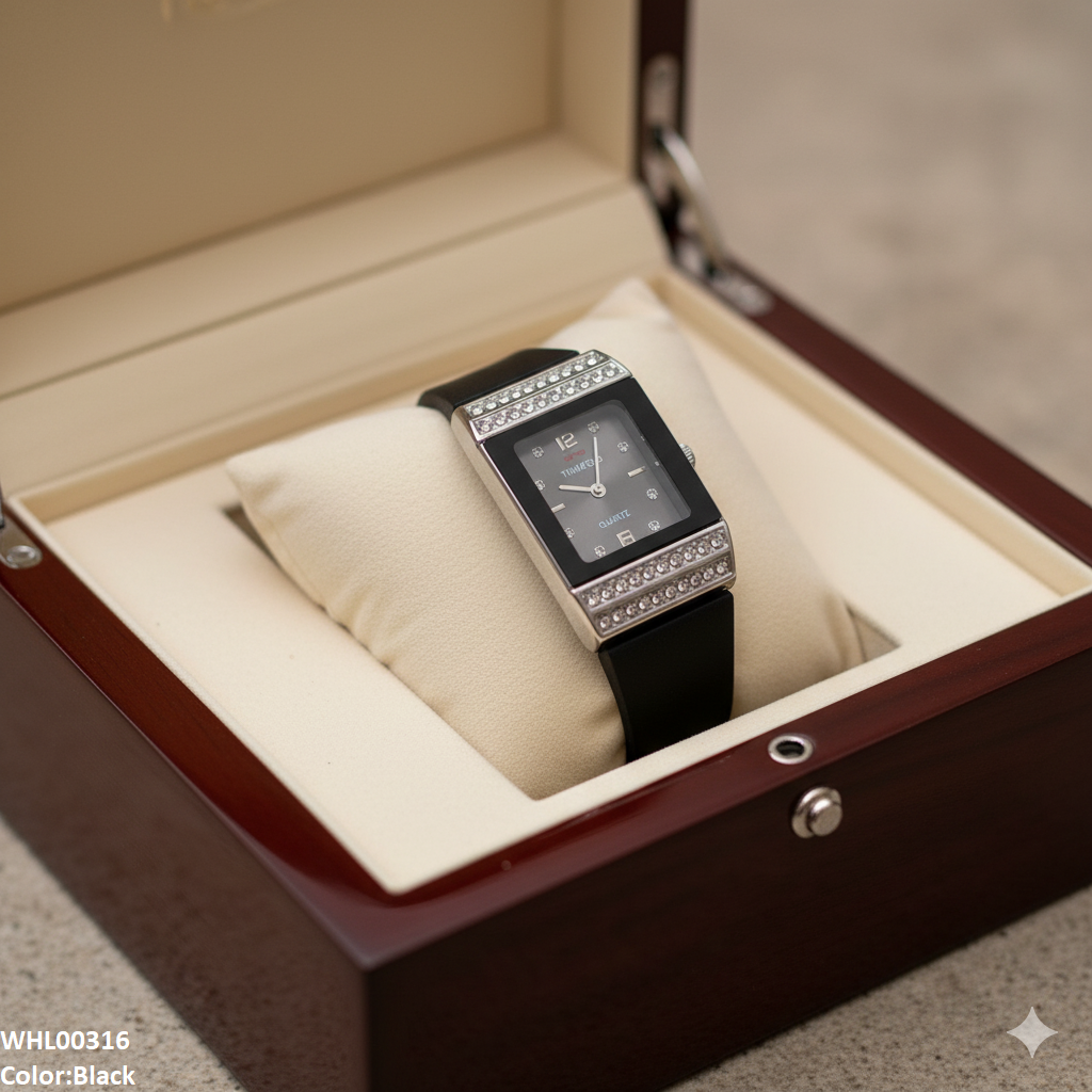 WHL00316 ZWA Square Dial Stone Watch - WHL