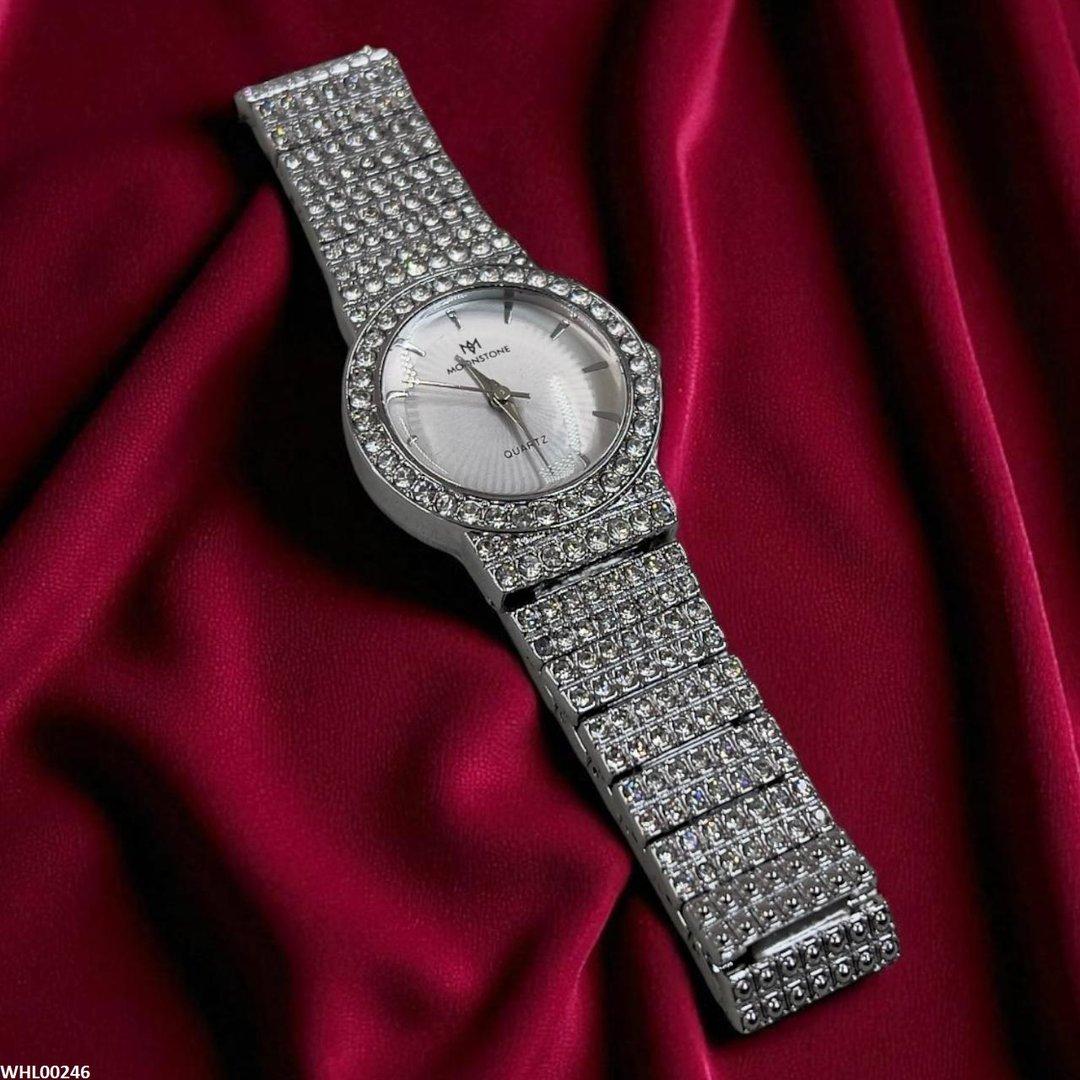WHL00246 BWS Round Stone Quartz Watch - WHL