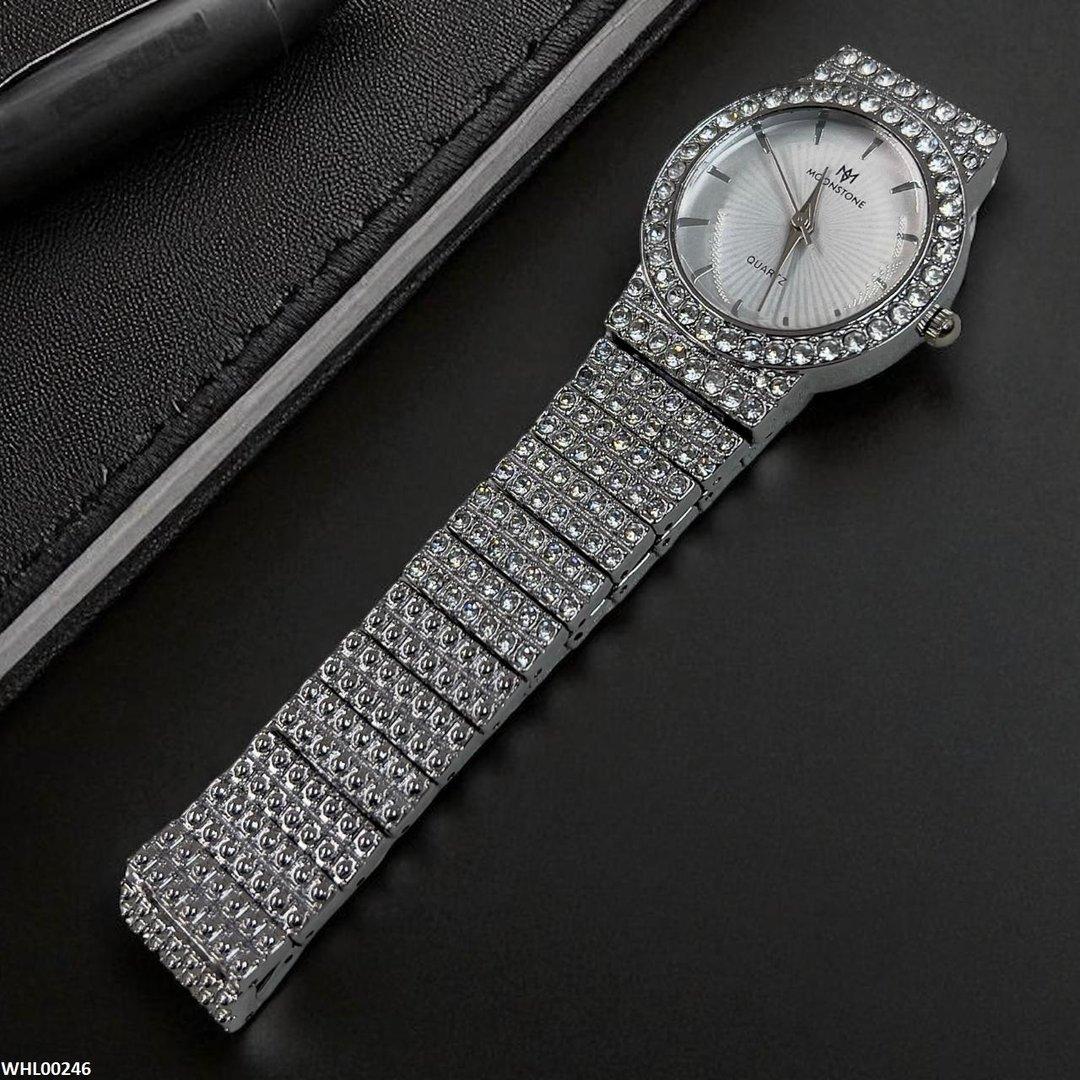 WHL00246 BWS Round Stone Quartz Watch - WHL
