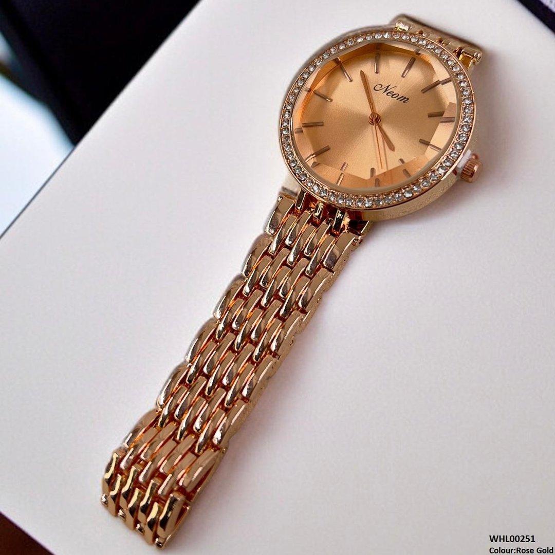 WHL00251 IWA Rhinestone Metal Link Wrist Watch - WHL