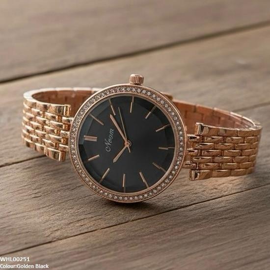 WHL00251 IWA Rhinestone Metal Link Wrist Watch - WHL