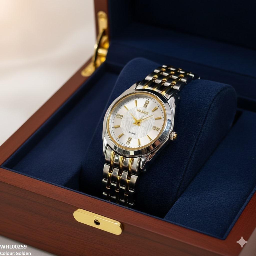 WHL00259 IWA Round Bezel Link Chain Watch - WHL