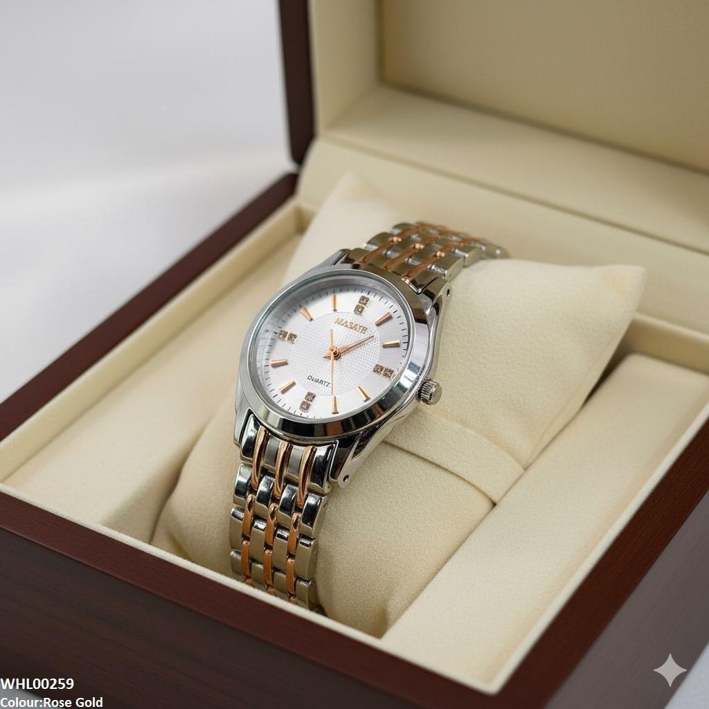 WHL00259 IWA Round Bezel Link Chain Watch - WHL