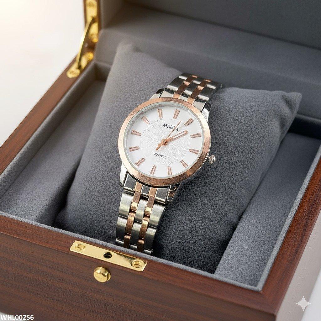 WHL00256 IWA Gold-Tone Crystal Watch - WHL