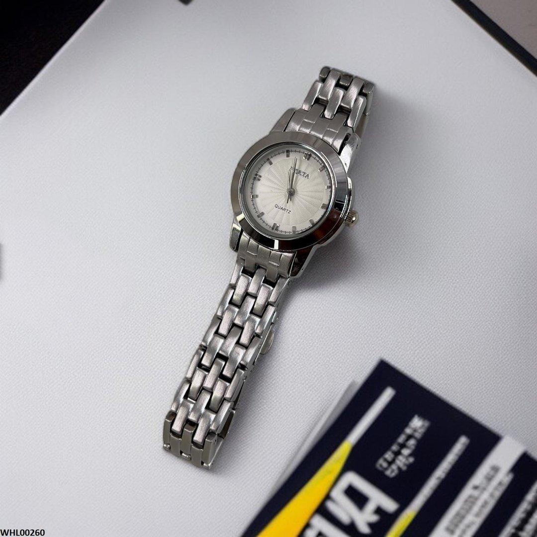 WHL00260 IWA Round Analog Metallic Silver Strap Watch - WHL