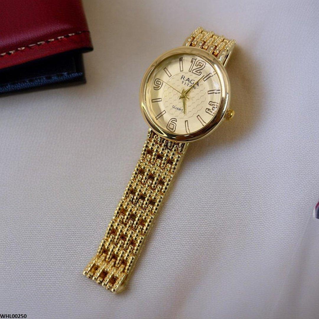 WHL00250 IWA Gold-Tone Textured Watch - WHL