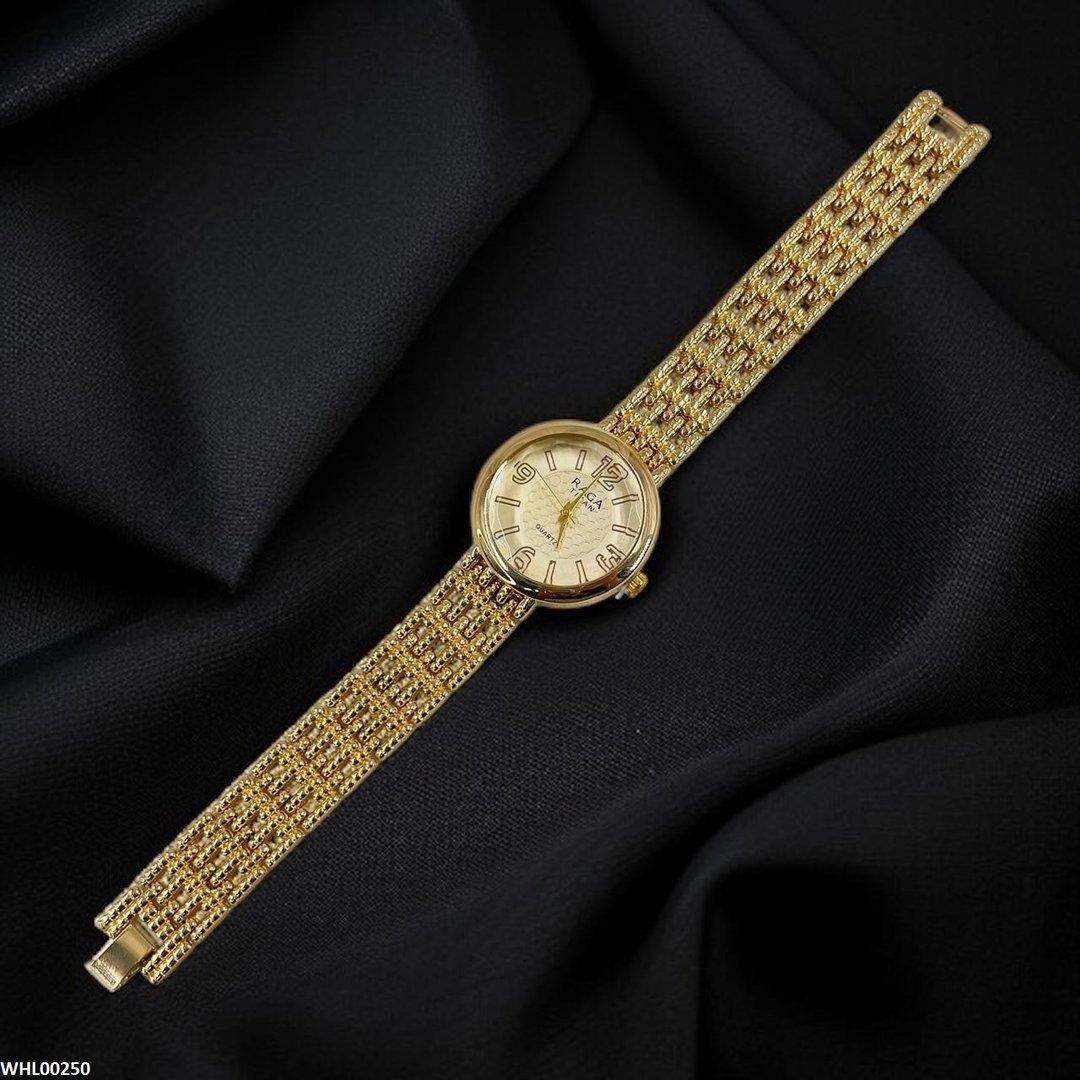 WHL00250 IWA Gold-Tone Textured Watch - WHL