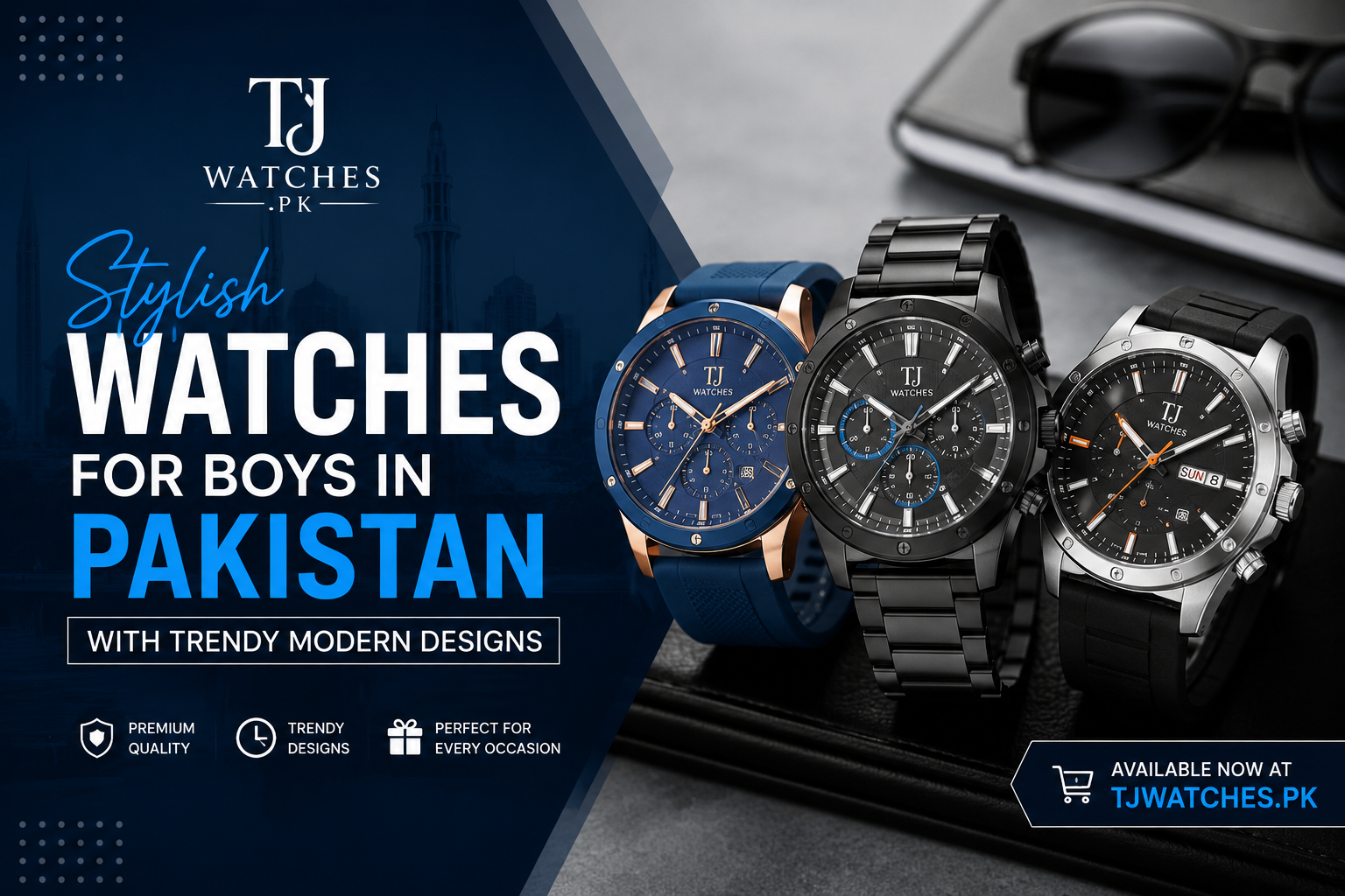 Stylish watches for boys in Pakistan with trendy modern designs