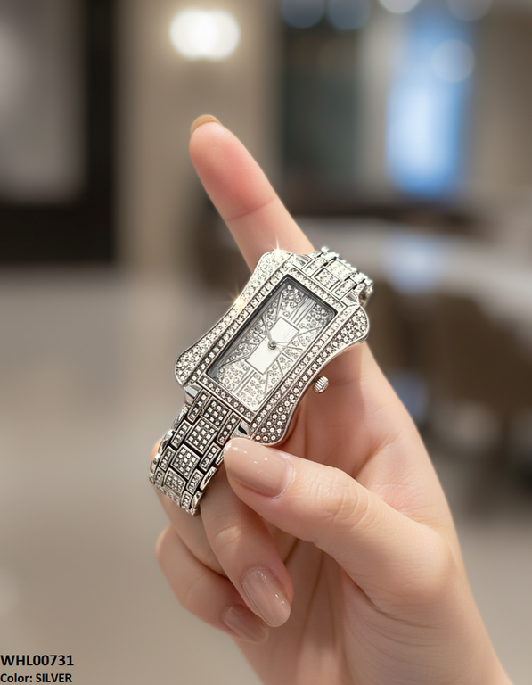 WHL00731 HWR Rectangle Rhinestone Women's Watch - WHL
