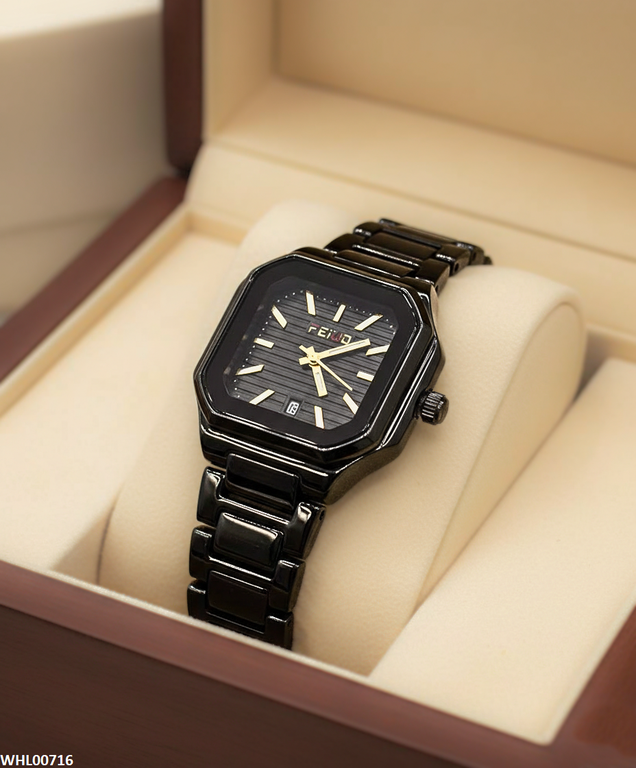WHL00716 HWR Square Black Dial Women's Watch - WHL