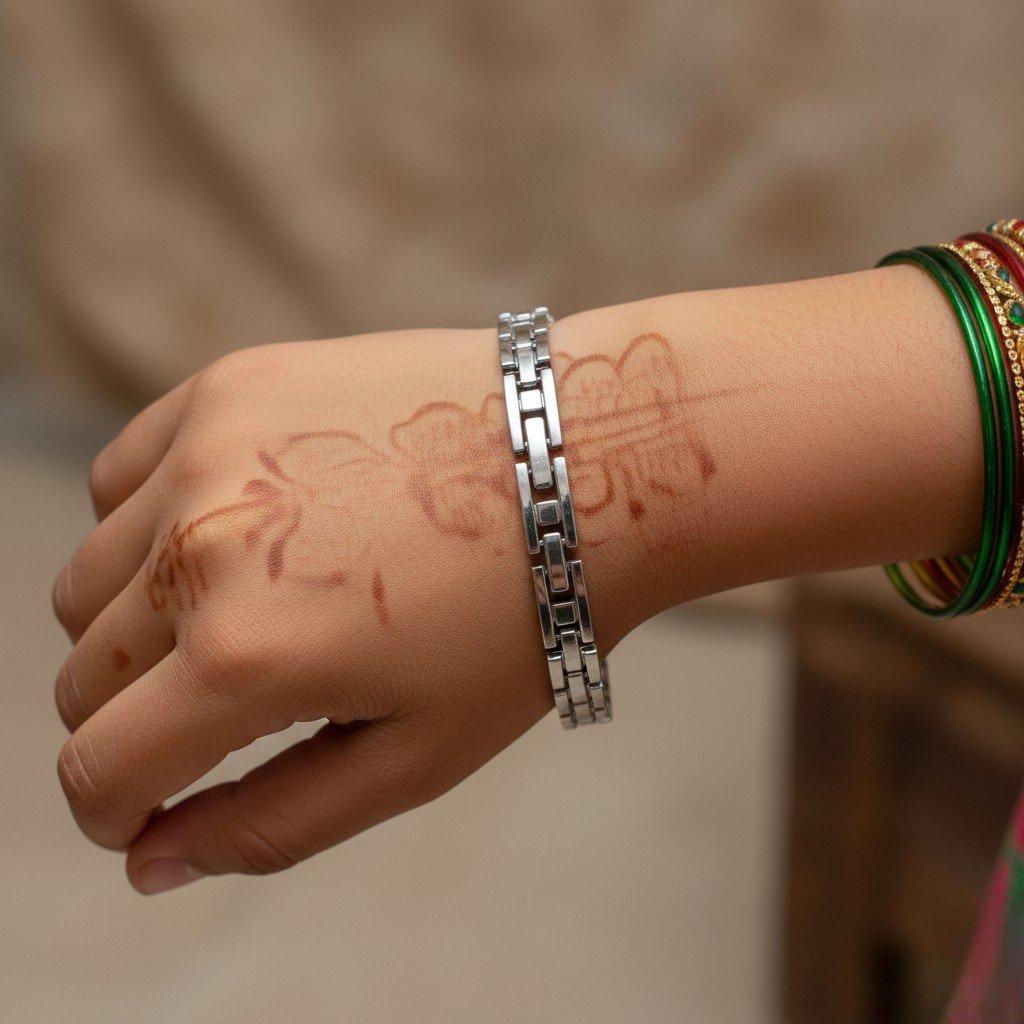 WHL00353  ZWA Round Flower Chain Watch - WHL