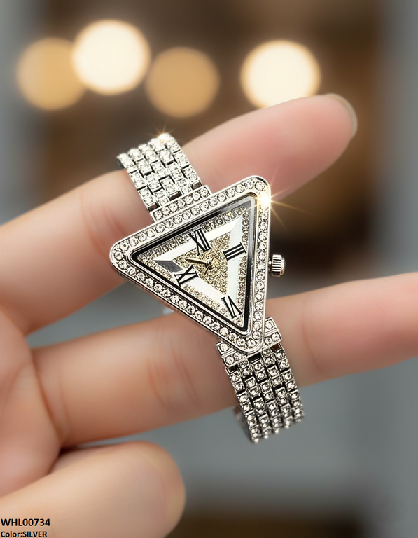 WHL00734 HWR Triangle Rhinestone Women's Watch - WHL