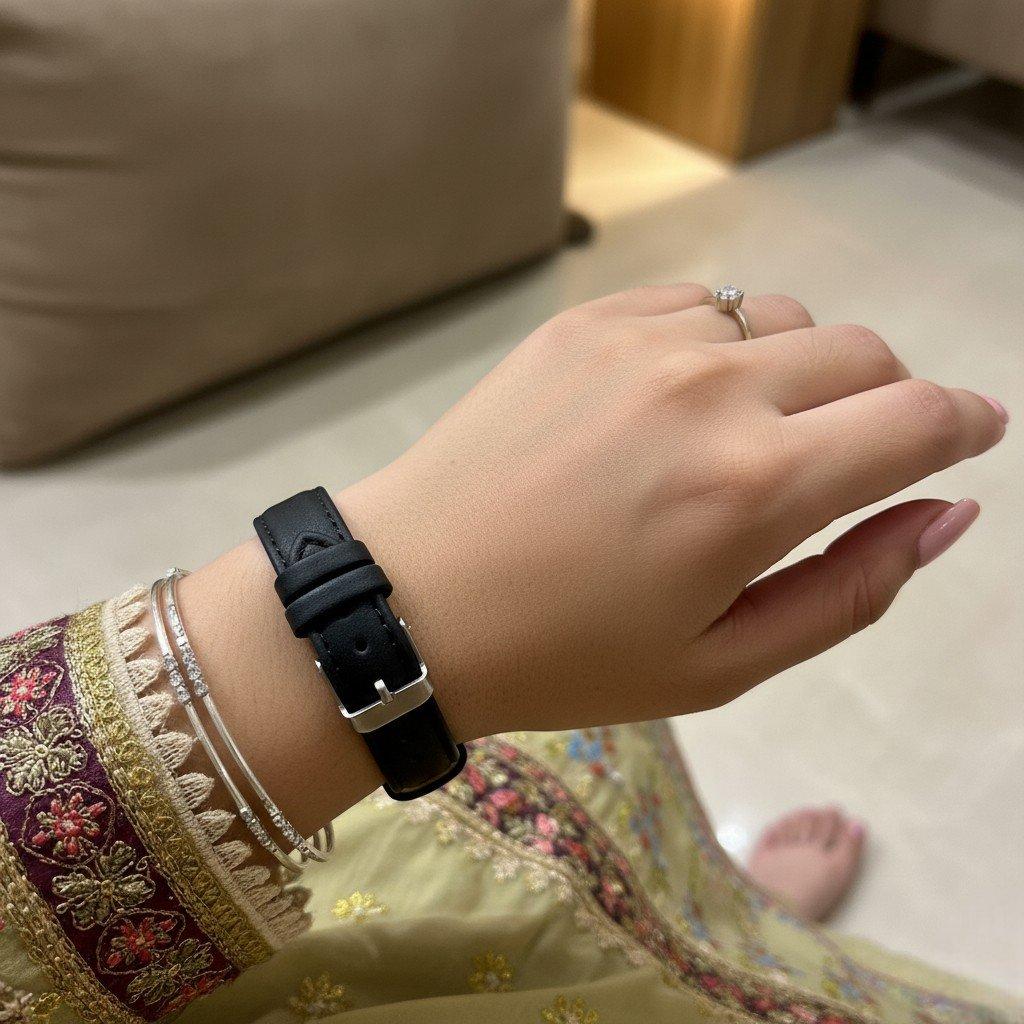WHL00367 ZWA Round Bezel Dial Unisex Leather Strap Watch - WHL