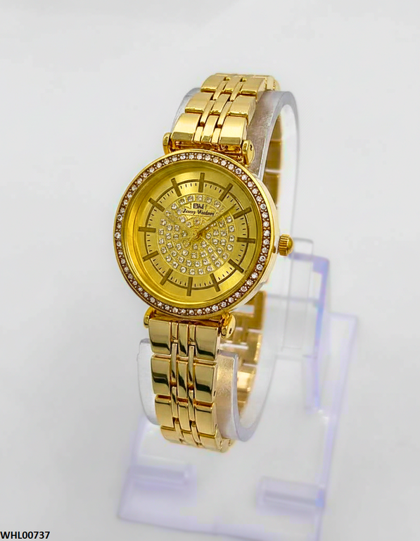 WHL00737 HWR Round Stone Bezel Women's Watch - WHL