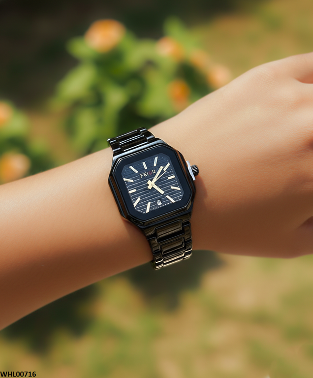 WHL00716 HWR Square Black Dial Women's Watch - WHL