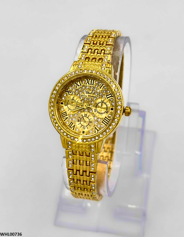 WHL00736 HWR Round Stone Dial Women's Watch - WHL