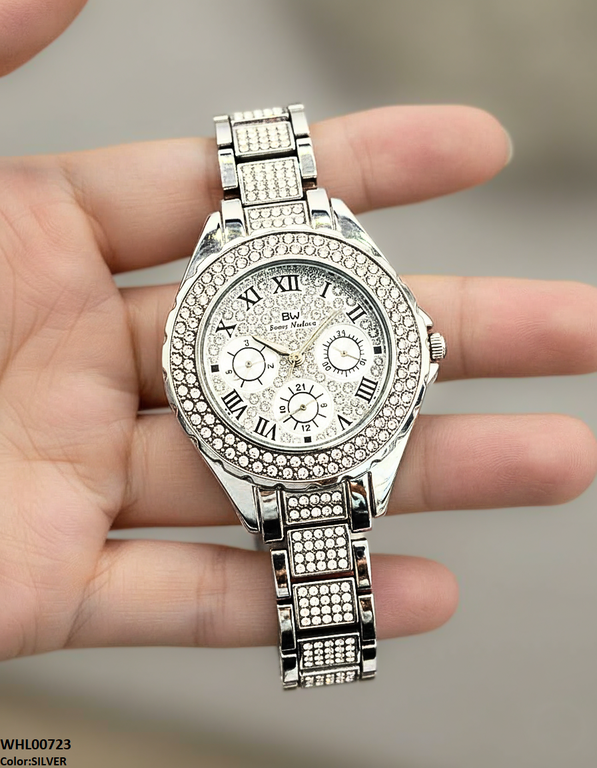 WHL00723 HWR Round Stone Dial Women's Watch - WHL