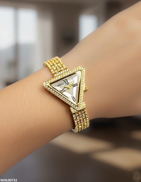 WHL00732 HWR Triangle Rhinestone Women's Watch - WHL