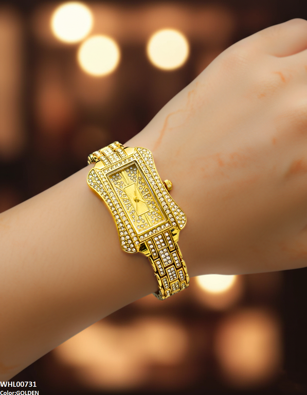 WHL00731 HWR Rectangle Rhinestone Women's Watch - WHL