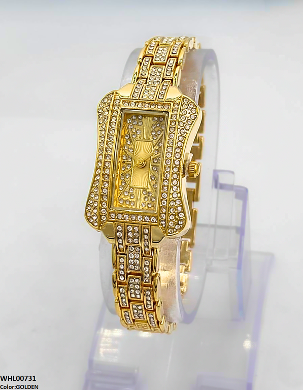 WHL00731 HWR Rectangle Rhinestone Women's Watch - WHL