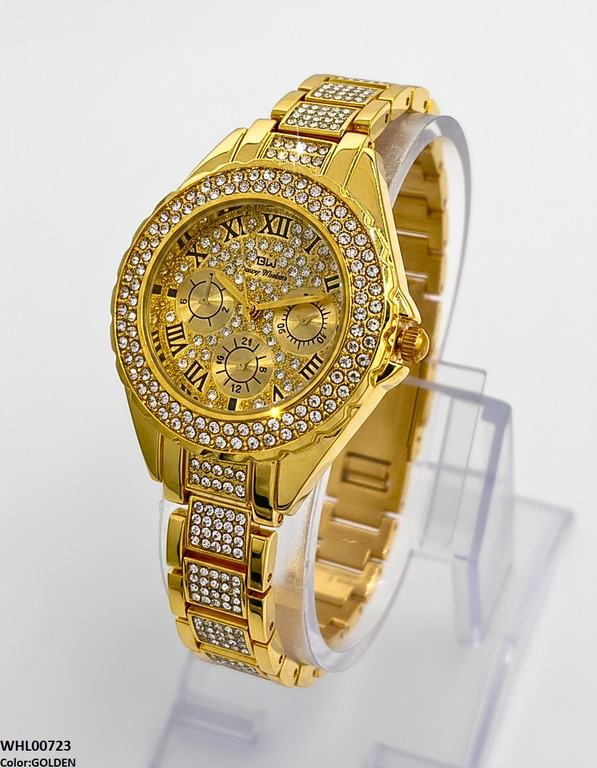 WHL00723 HWR Round Stone Dial Women's Watch - WHL