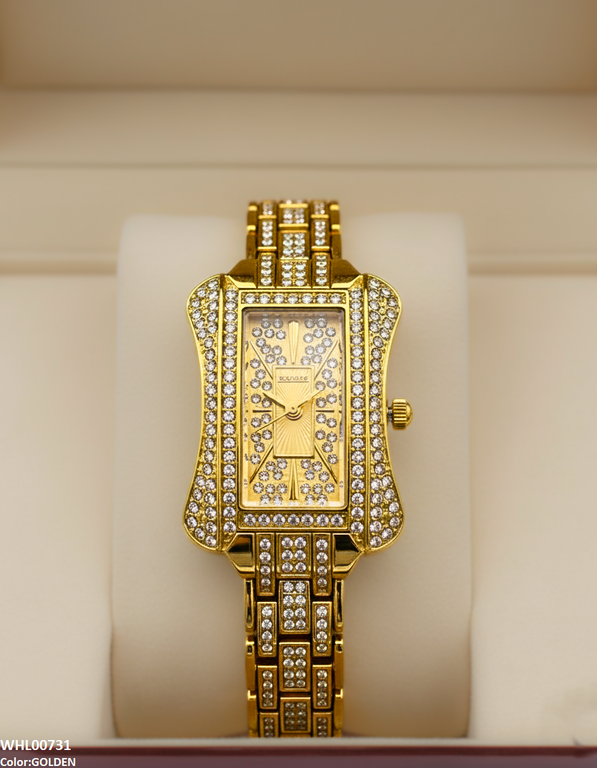 WHL00731 HWR Rectangle Rhinestone Women's Watch - WHL