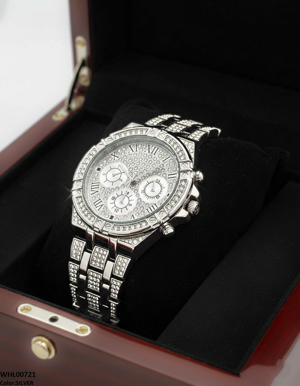 WHL00721 HWR Round Rhinestone Women's Watch - WHL