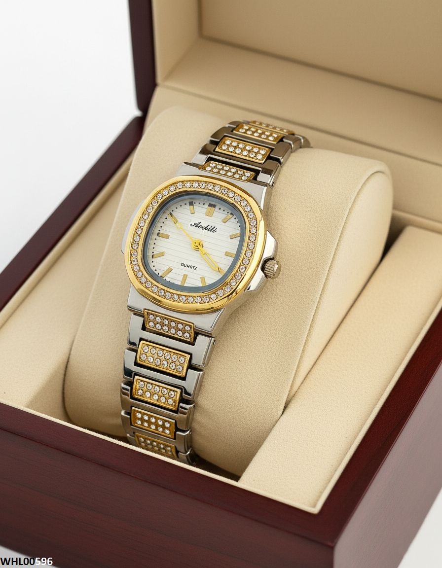 WHL00596 HWR Round Tow-Tone Women's Watch - WHL