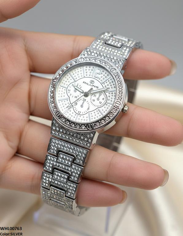 WHL00763 ZWA Round Rhinestone Women's Watch - WHL