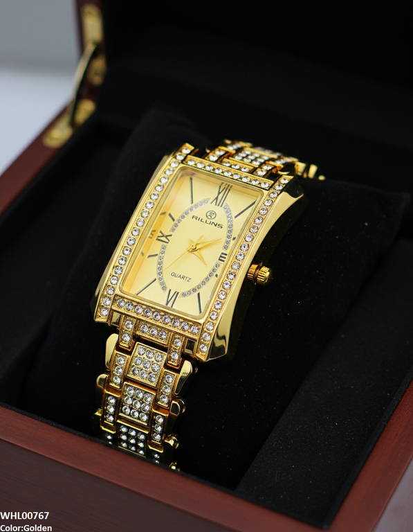 WHL00767 ZWA Rectangle Stone Bezel Women's Watch - WHL