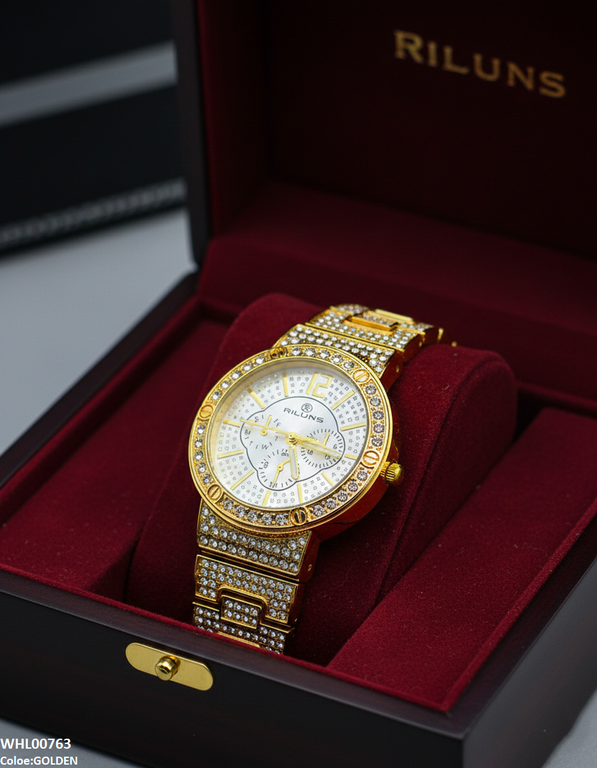 WHL00763 ZWA Round Rhinestone Women's Watch - WHL