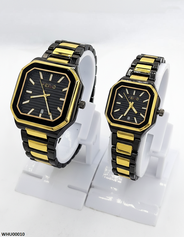 WHU00010 HWR Square Dial Couple Watch - WHU