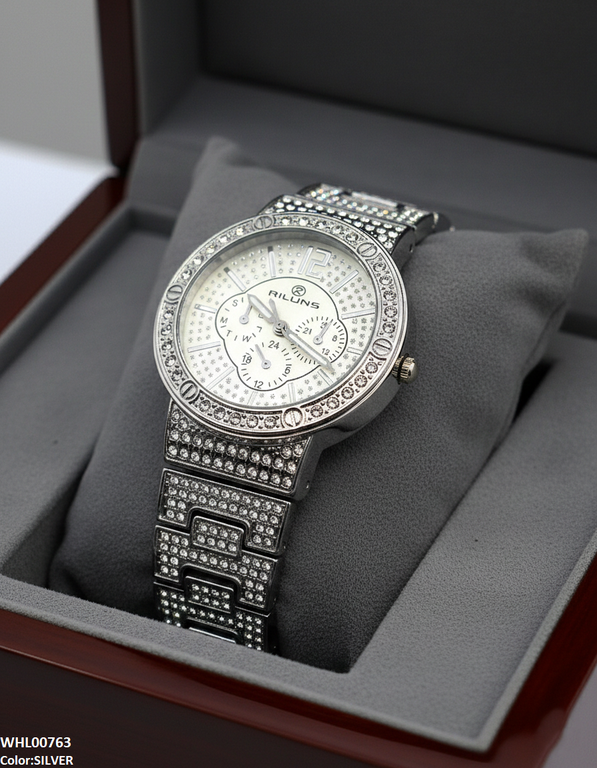 WHL00763 ZWA Round Rhinestone Women's Watch - WHL