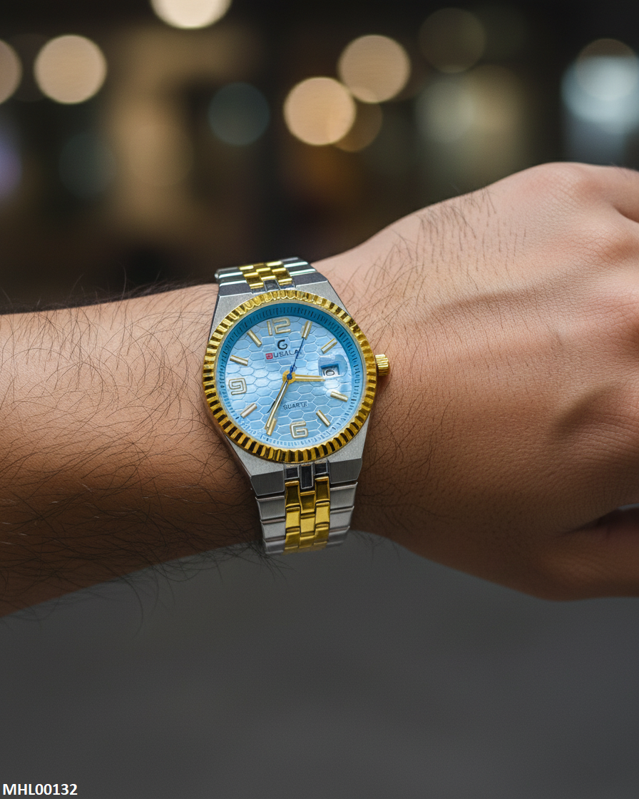 MHL00132 HWR Round Honeycomb Dial Men's Watch - MHL