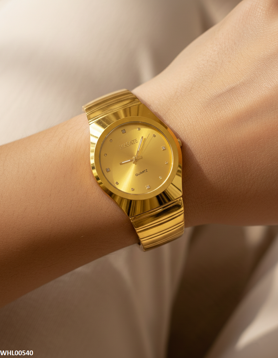 WHL00540 HWR Round Stone Dial Women's Watch - WHL