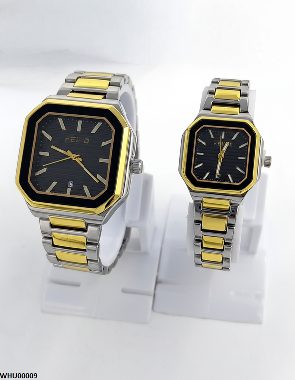 WHU00009 HWR Square Dial Couple Watch - WHU
