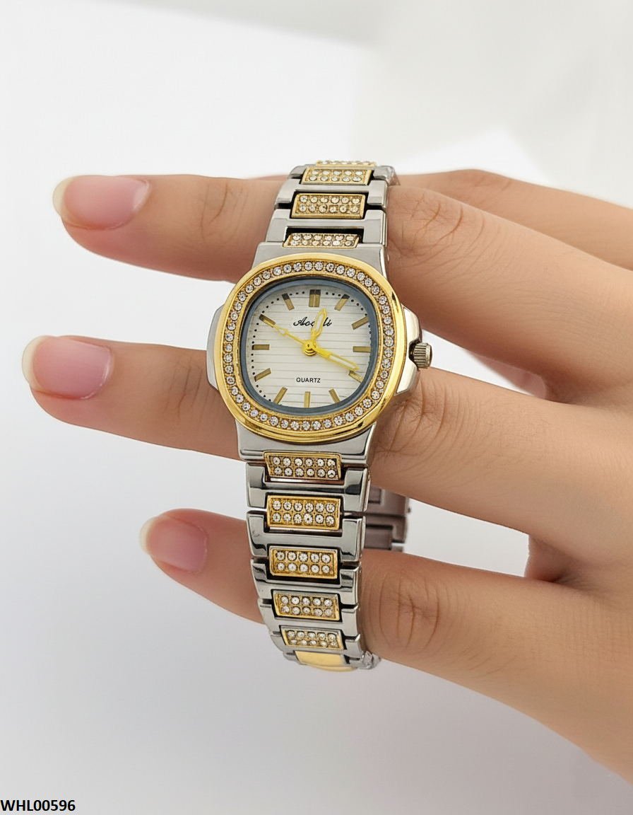 WHL00596 HWR Round Tow-Tone Women's Watch - WHL
