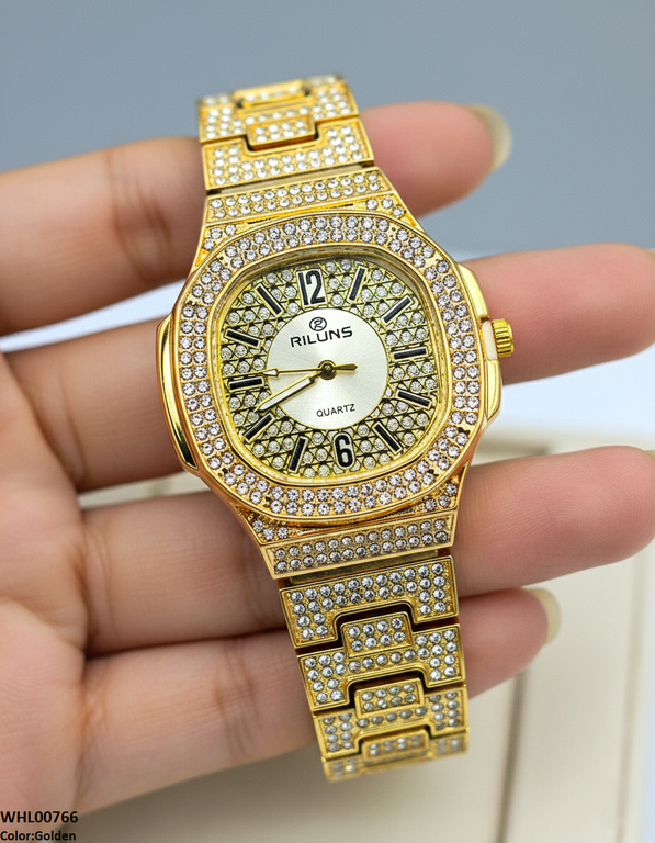 WHL00766 ZWA Rhinestone Round Dial Women's Watch - WHL