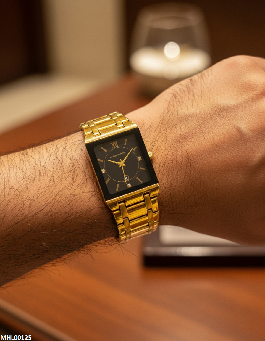 MHL00125 HWR Rectangle Dial Men's Watch - MHL