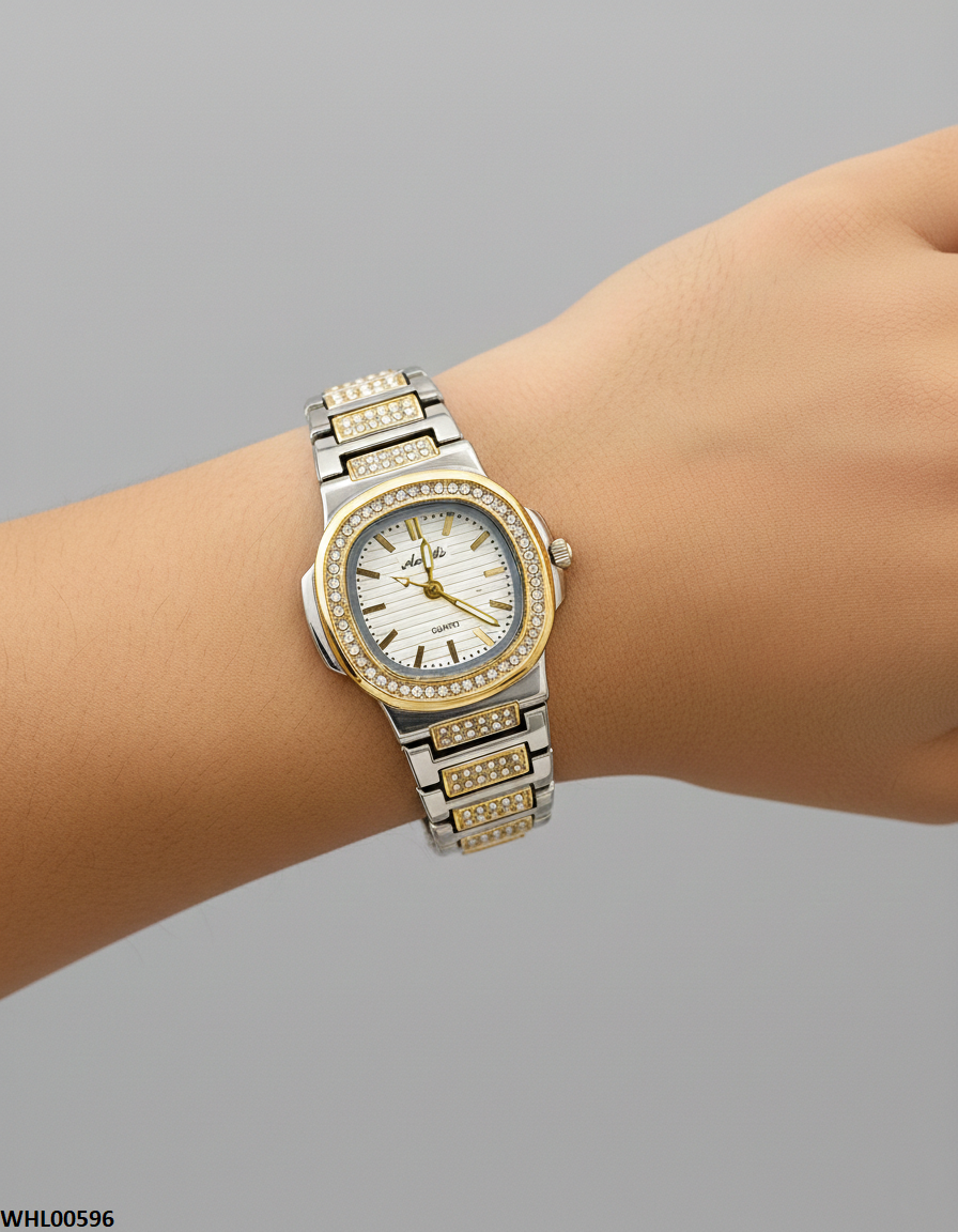 WHL00596 HWR Round Tow-Tone Women's Watch - WHL