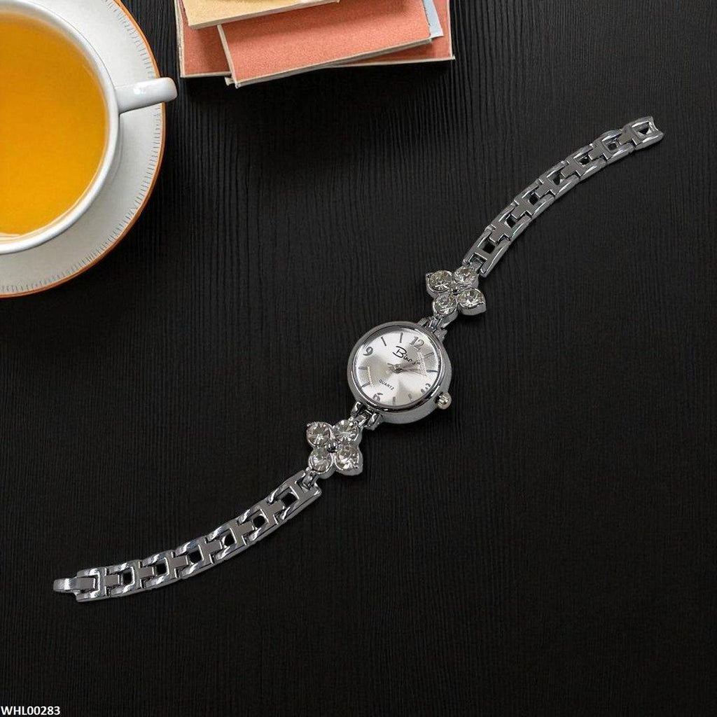 WHL00283 ZWA Round Flower Chain Watch - WHL