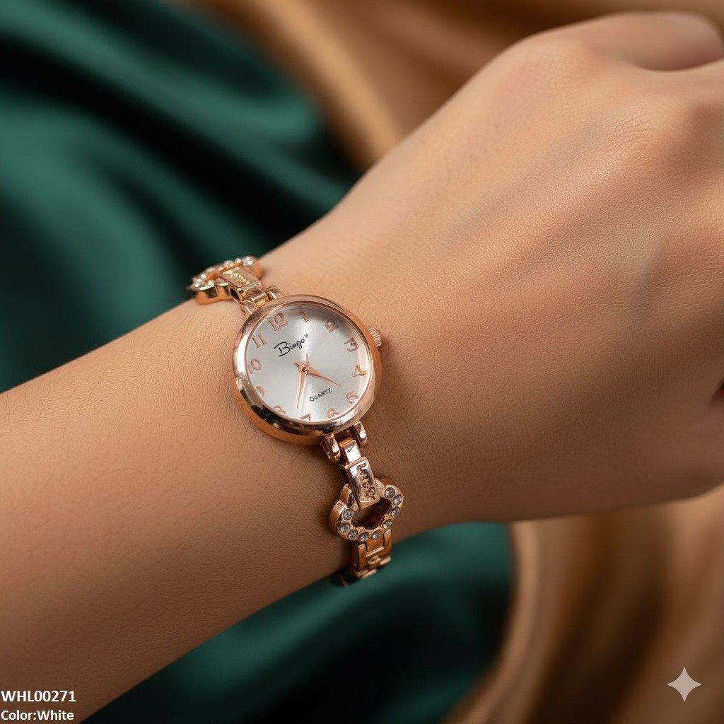 WHL00271 ZWA Round Rose Glow Link Watch - WHL