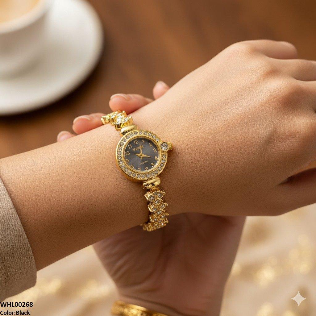 WHL00268 ZWA Rhinestone-Embellished Dial Watch - WHL
