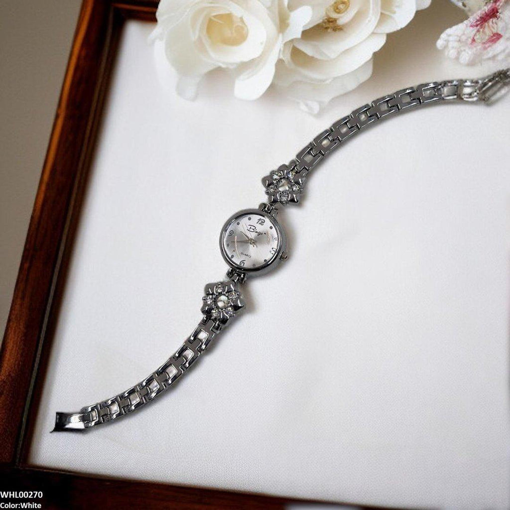 WHL00270 ZWA Round Flower Chain Dial Watch - WHL