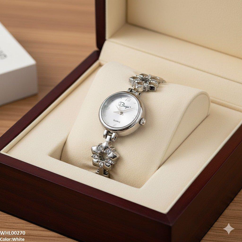 WHL00270 ZWA Round Flower Chain Dial Watch - WHL