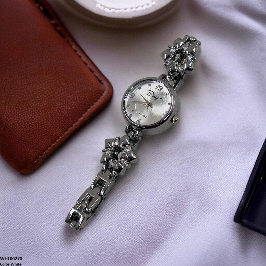 WHL00270 ZWA Round Flower Chain Dial Watch - WHL