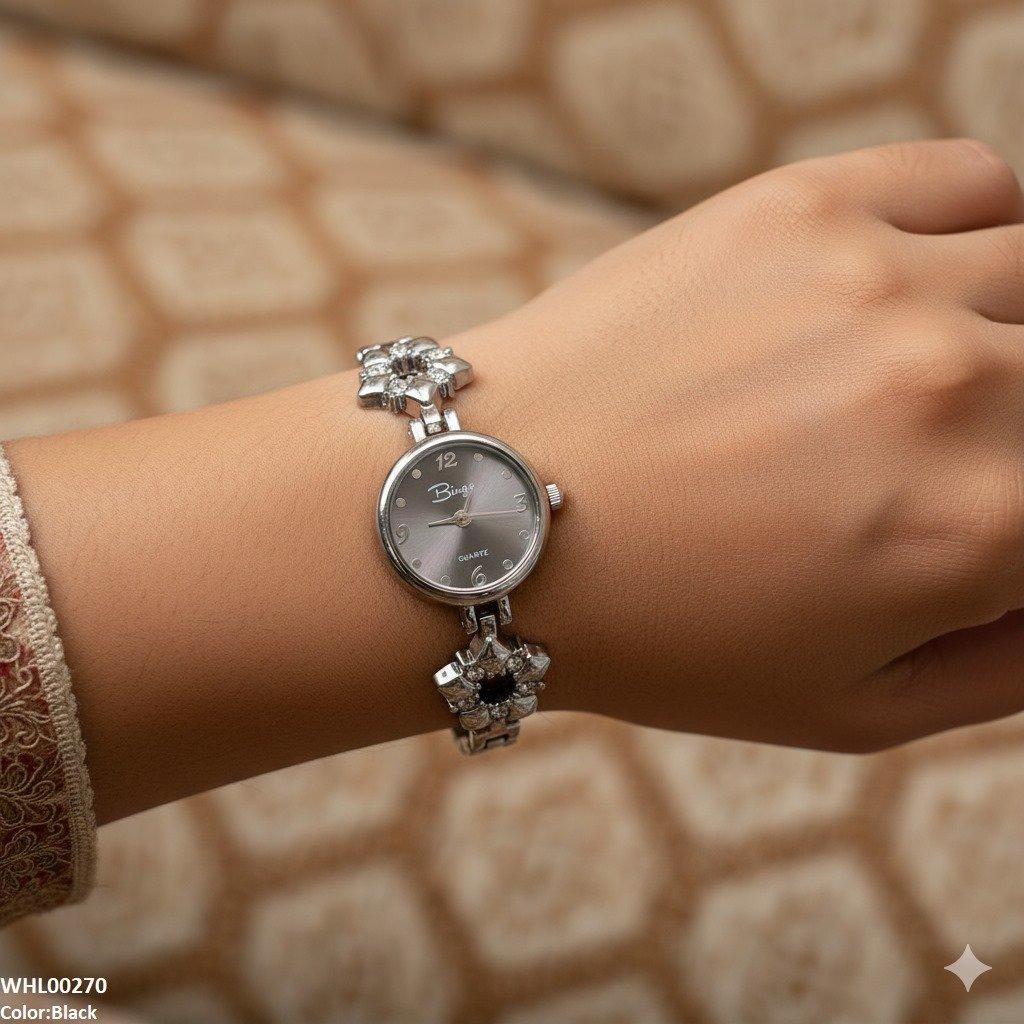WHL00270 ZWA Round Flower Chain Dial Watch - WHL