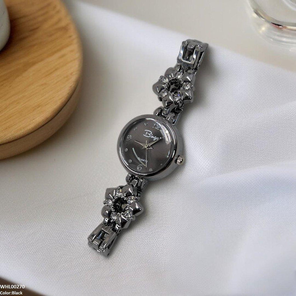 WHL00270 ZWA Round Flower Chain Dial Watch - WHL